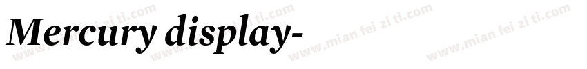 Mercury display字体转换